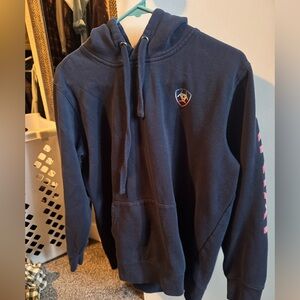 Ariat Navy Blue Hoodie with Logo